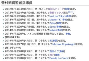 雪村流縄遊戯指導員